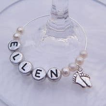 Baby Feet Wine Glass Charms