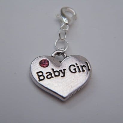 Baby Girl Clip On Charm