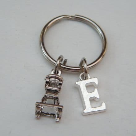 Baby Highchair Keyring - Initial Charm Style