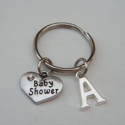 Baby Shower Keyring - Initial Charm Style