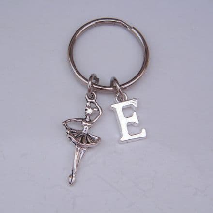 Ballet Dancer Keyring - Initial Charm Style