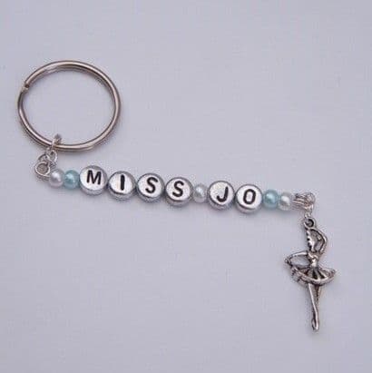 Ballet Dancer Personalised Keyring