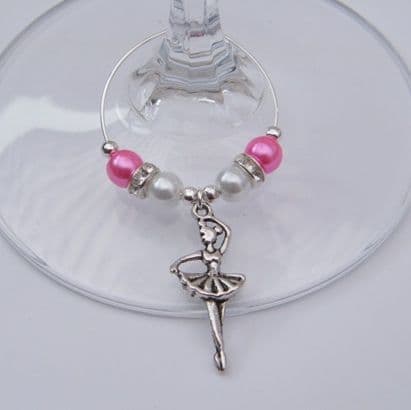 Ballet Dancer Wine Glass Charm - Elegance Style