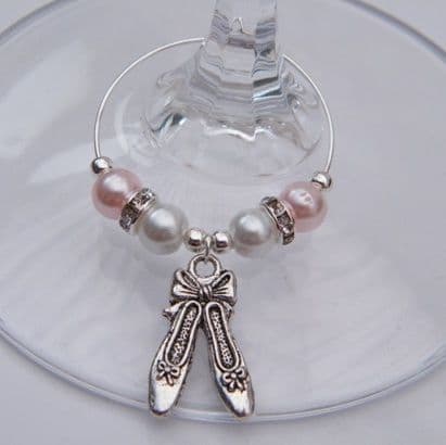 Ballet Shoes Wine Glass Charm - Elegance Style