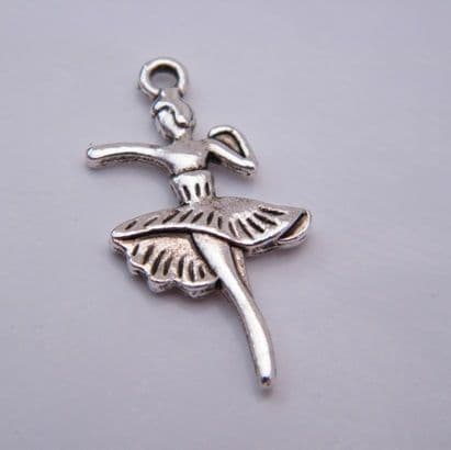 Ballroom Dancer Wine Glass Charm - Initial Full Sparkle Style