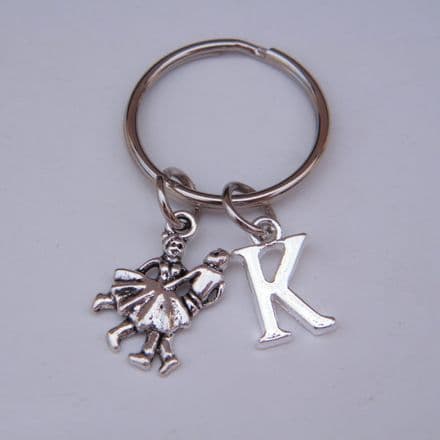 Ballroom Dancing Keyring - Initial Charm Style