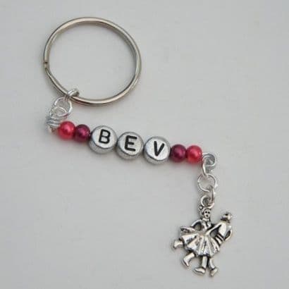 Ballroom Dancing Personalised Keyring