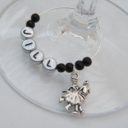 Ballroom Dancing Personalised Wine Glass Charm