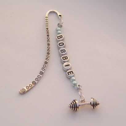Barbell Weight Personalised Bookmark