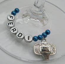 Basketball Wine Glass Charms