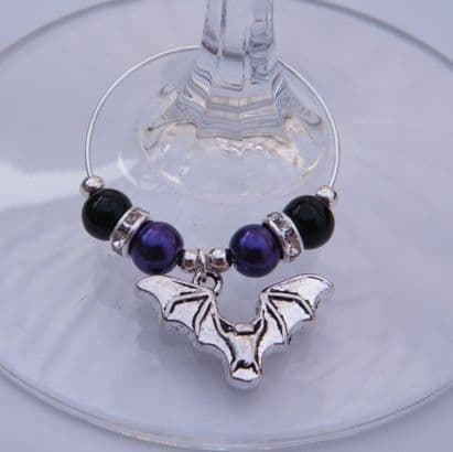 Bat Wine Glass Charm - Elegance Style