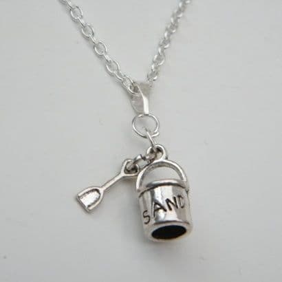 Beach Bucket & Spade Necklace - Charm Style