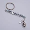 Beach Bucket & Spade Personalised Keyring