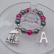 Beach Chairs Wine Glass Charms
