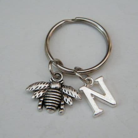 Bee Keyring - Initial Charm Style