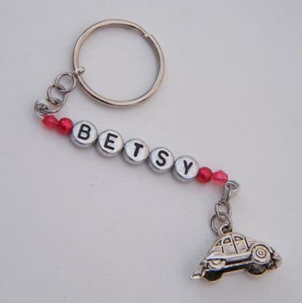 Beetle Car Personalised Keyring