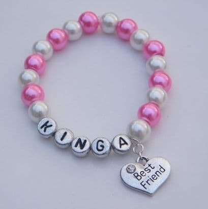 Best Friend Personalised Bracelet - Beaded Style