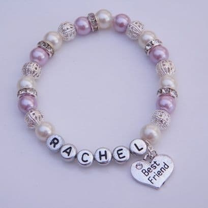 Best Friend Personalised Bracelet - Sparkle & Bling Style