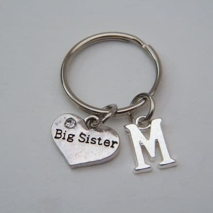 Big Sister Keyring - Initial Charm Style