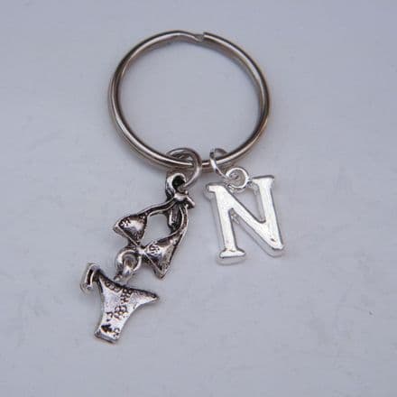 Bikini Keyring - Initial Charm Style