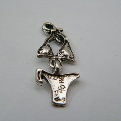 Bikini Wine Glass Charm - Initial Full Bead Style