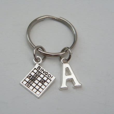 Bingo Keyring - Initial Charm Style