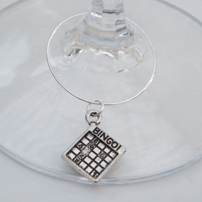 Bingo Wine Glass Charm - Hoop Style