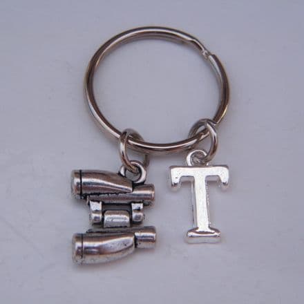 Binoculars Keyring - Initial Charm Style