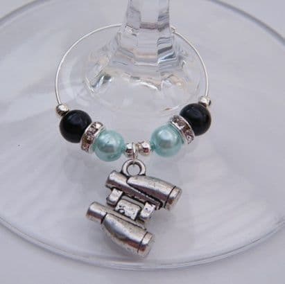 Binoculars Wine Glass Charm - Elegance Style