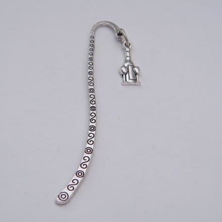 Bottle & Glasses Bookmark - Charm Style