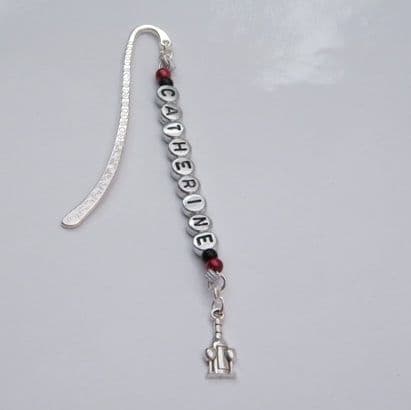 Bottle & Glasses Personalised Bookmark