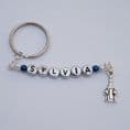 Bottle & Glasses Personalised Keyring