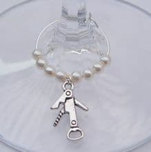 Bottle Opener Wine Glass Charms