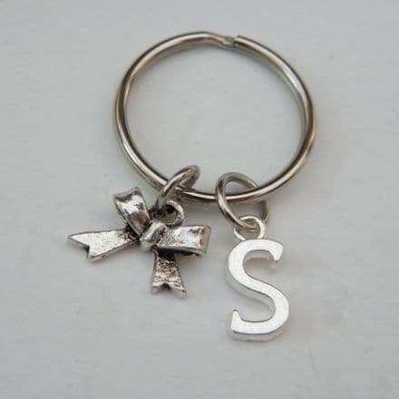 Bow Keyring - Initial Charm Style