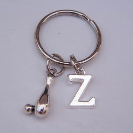 Bowling Keyring - Initial Charm Style