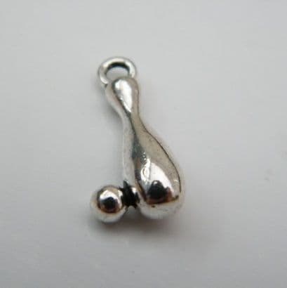 Bowling Personalised Keyring - Double Charm Beaded Style