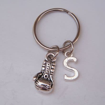 Boxing Glove Keyring - Initial Charm Style