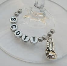 Boxing Wine Glass Charms