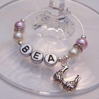 Bra Personalised Wine Glass Charm - Elegance Style
