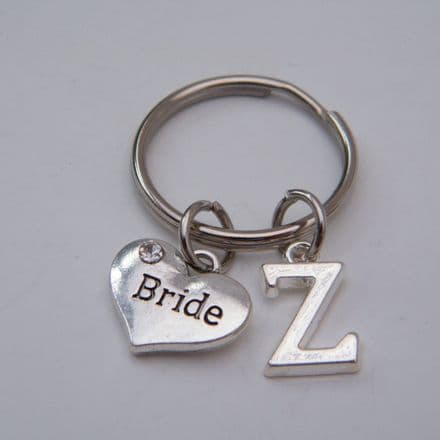 Bride Keyring - Initial Charm Style