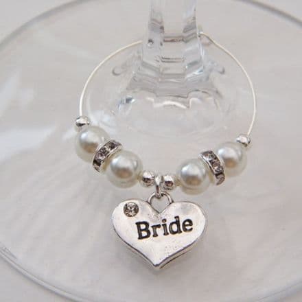 Bride Wine Glass Charm - Elegance Style