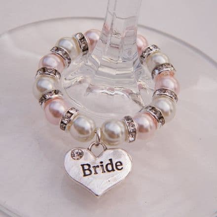 Bride Wine Glass Charm - Full Sparkle Style