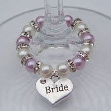 Bride Wine Glass Charms
