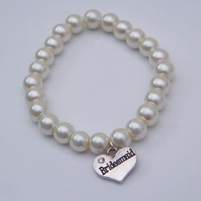 Bridesmaid Bracelet - Charm Beaded Style