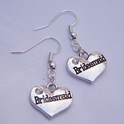 Bridesmaid Earrings - Drop Charm Style
