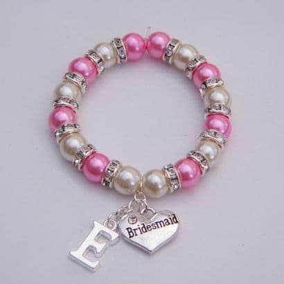 Bridesmaid Initial Bracelet - Full Sparkle Style
