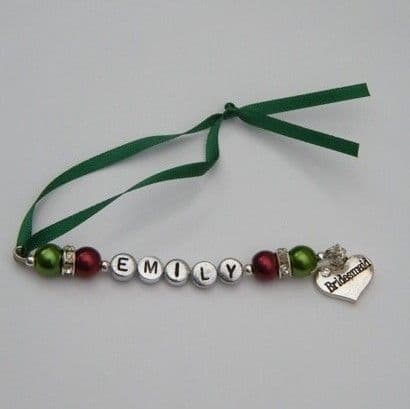 Bridesmaid Personalised Christmas Tree Decoration