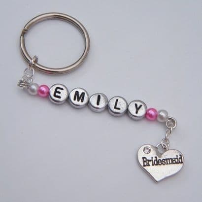 Bridesmaid Personalised Keyring