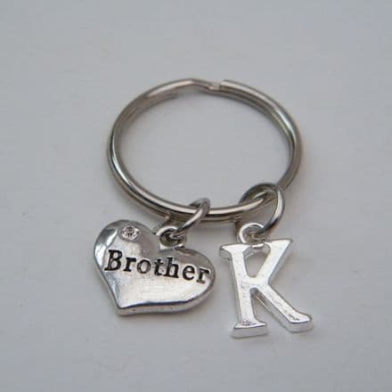 Brother Keyring - Initial Charm Style