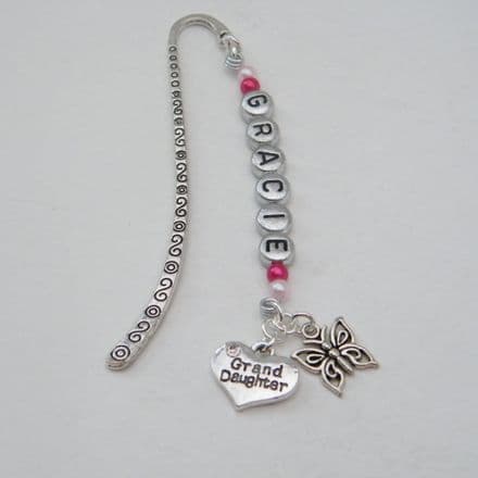 Butterfly Personalised Bookmark - Double Charm Style